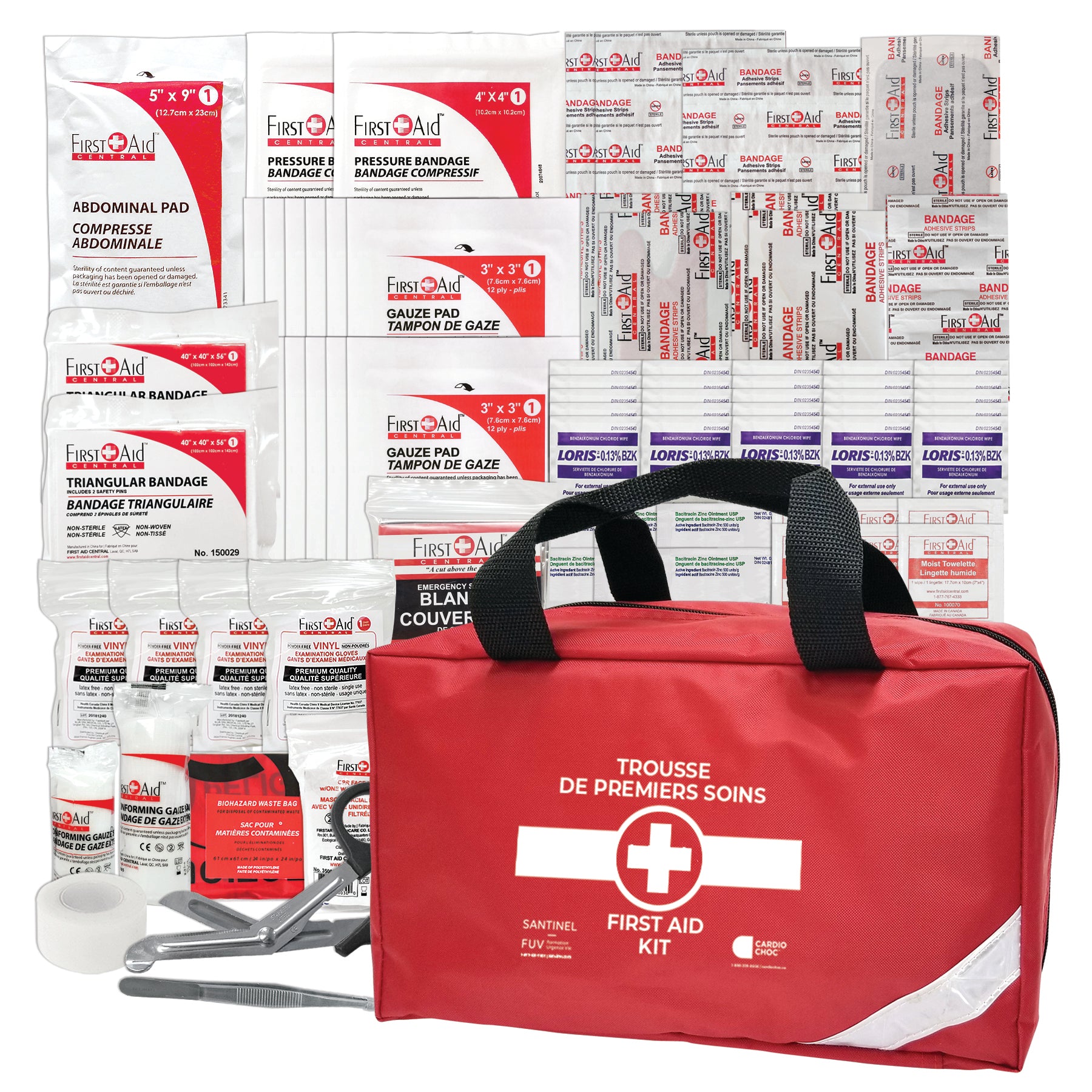 Lot de 3 Trousses Premiers Soins risque faible à modéré – 2 à 25 pers