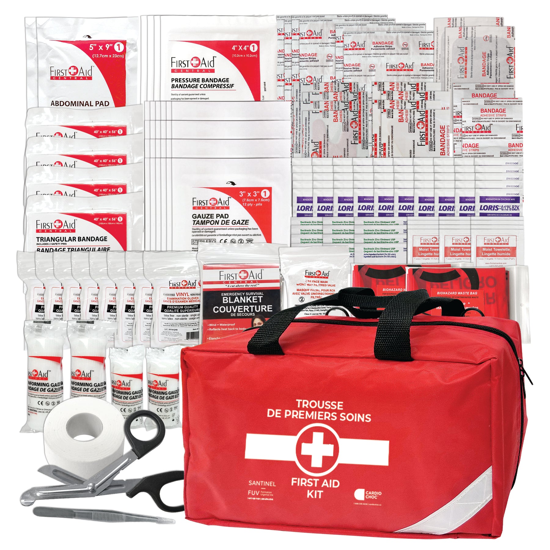 Lot de 3 Trousses Premiers Soins risque faible à modéré – 26 à 50 pers