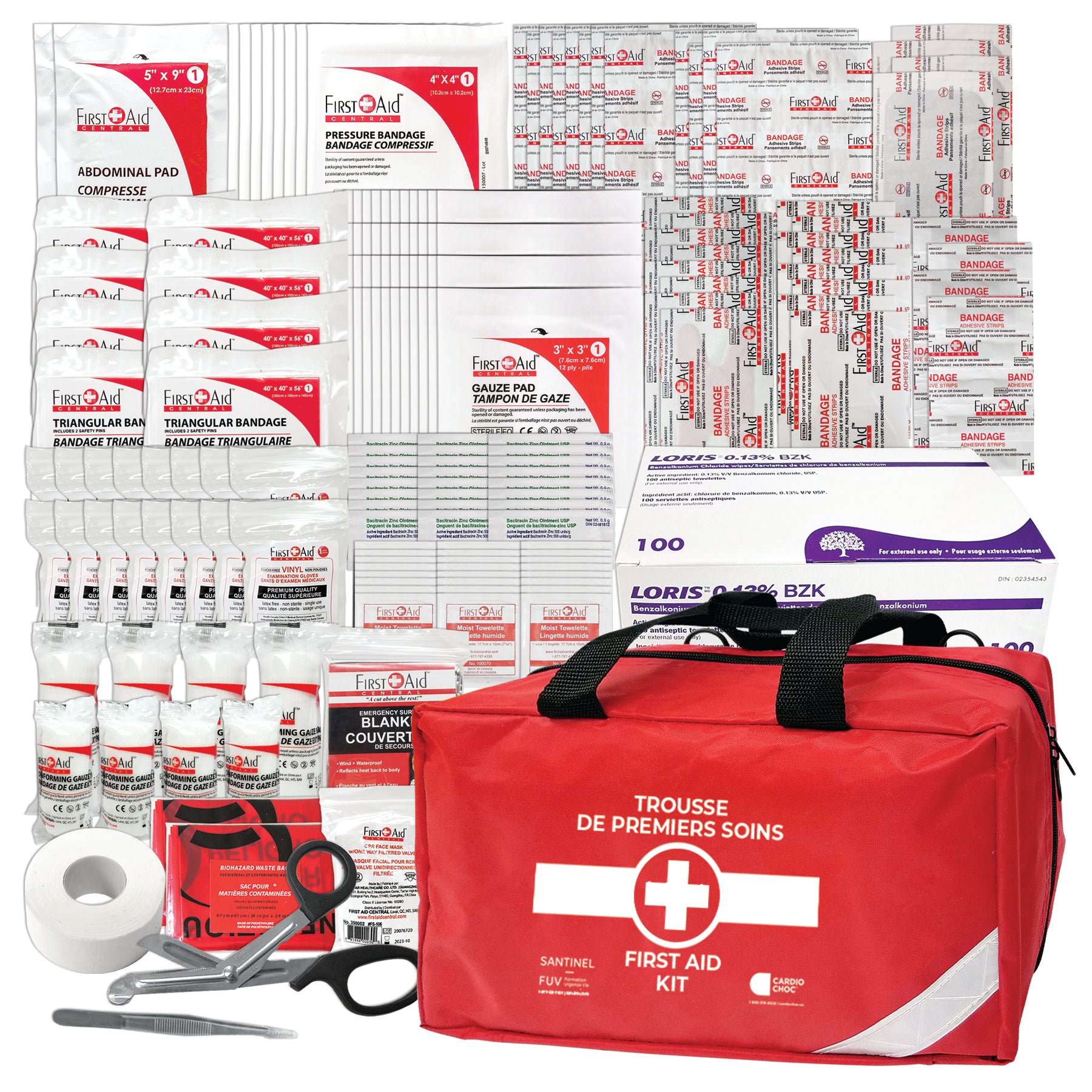 Lot de 3 Trousses Premiers Soins risque faible à modéré – 51 pers ou +